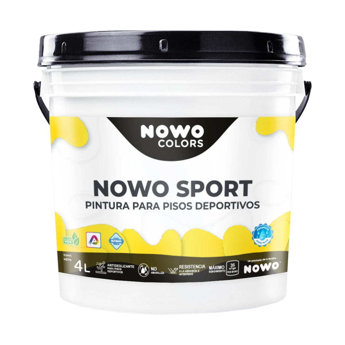 Pintura para Pisos Deportivos Base Agua Nowo Sport – 4L