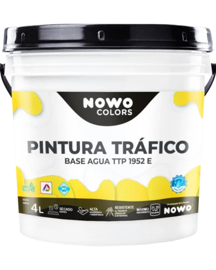 Pintura Tráfico Base Agua TTP 1952 E para Carreteras – Nowo Colors – 4LT