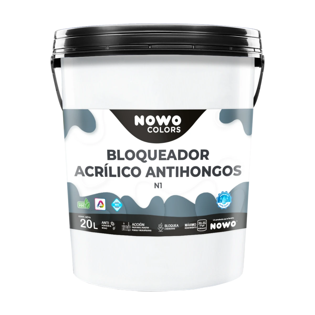 Bloqueador Acrílico Antihongos N1 Base Agua – Nowo Colors – 20L