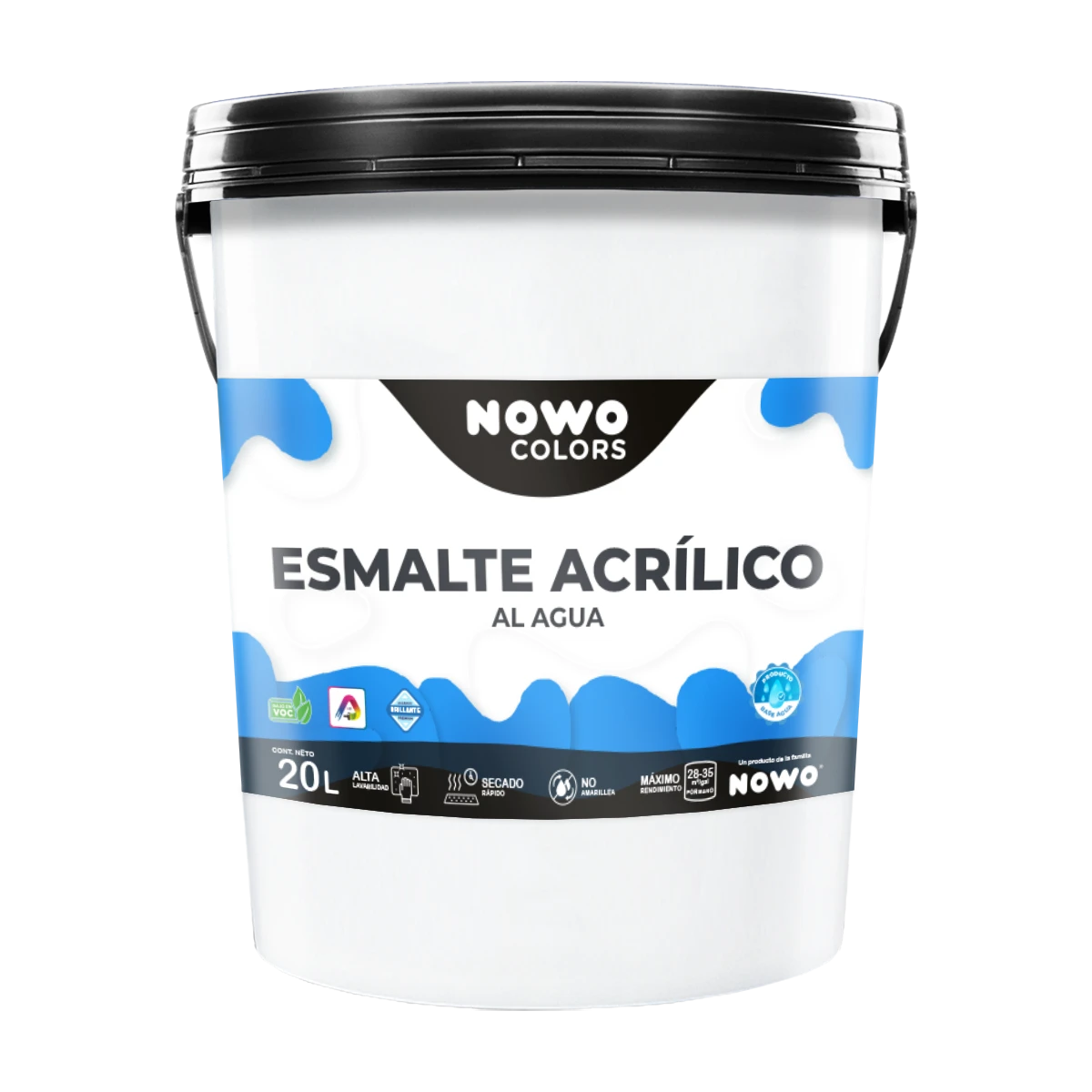 Esmalte Acrílico al Agua Base Agua – Nowo Colors – 20L