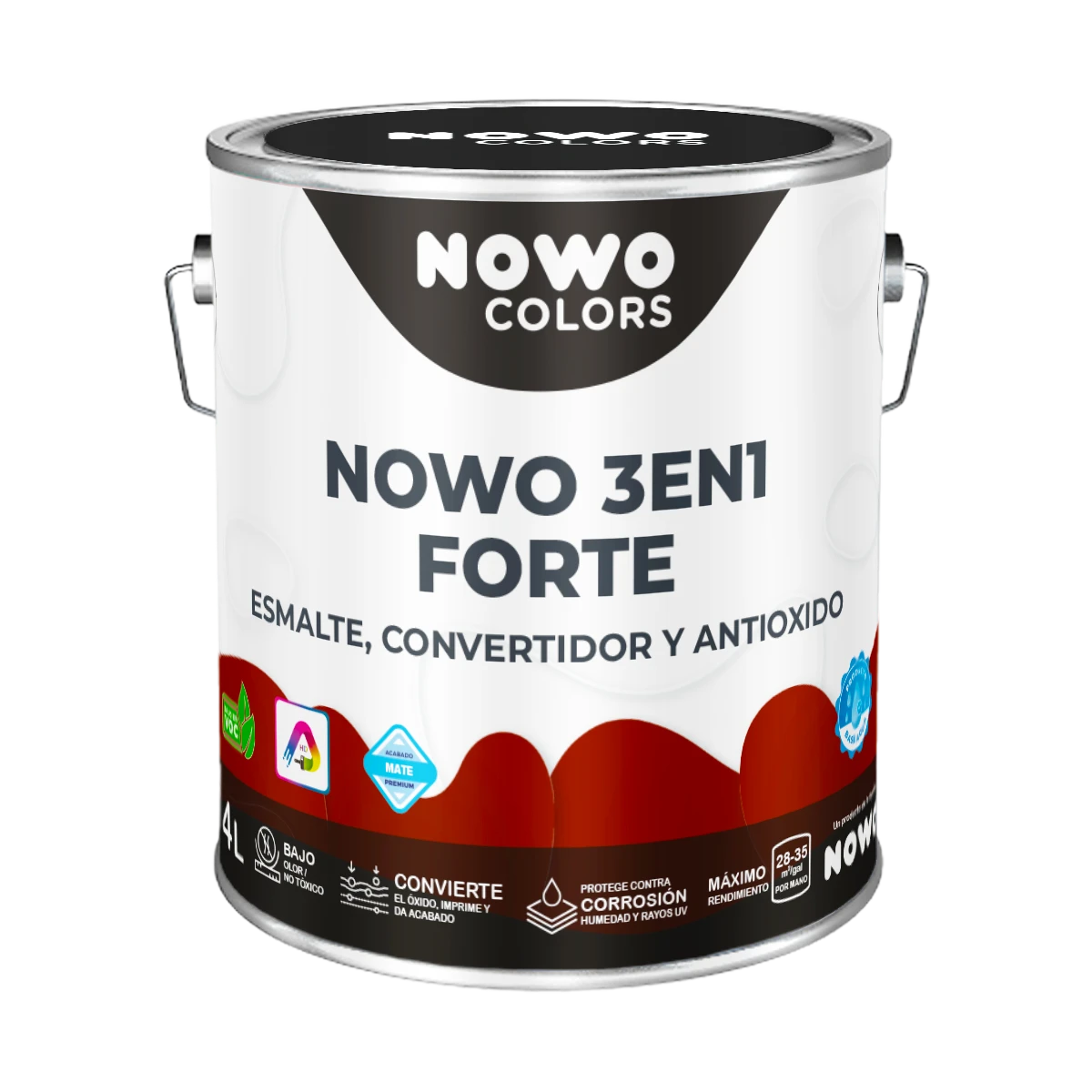 Nowo 3EN1 Forte – Pasivador, Convertido y Acabado – Nowo Colors – 4L