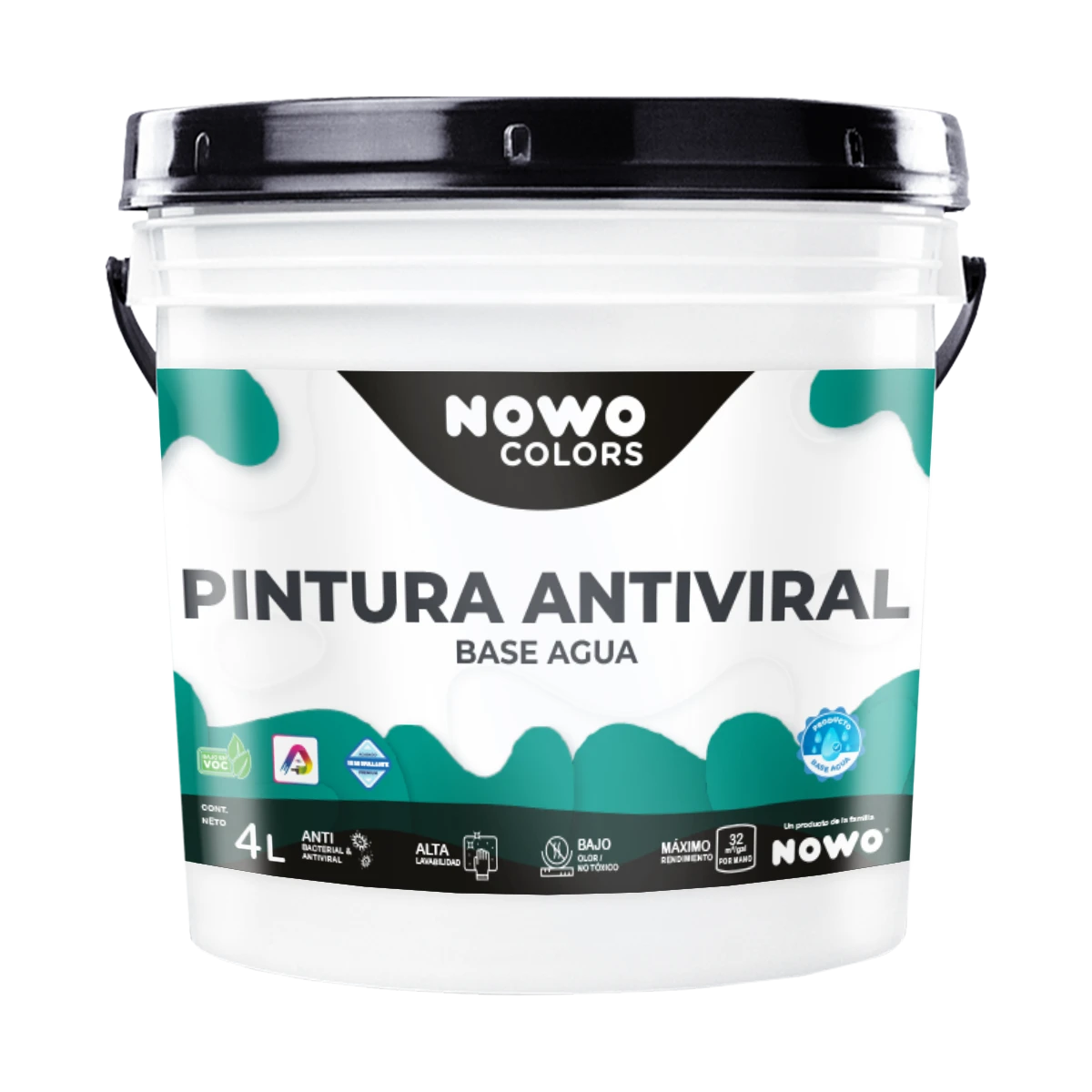Pintura Antiviral Base Agua – Nowo Colors – 4L