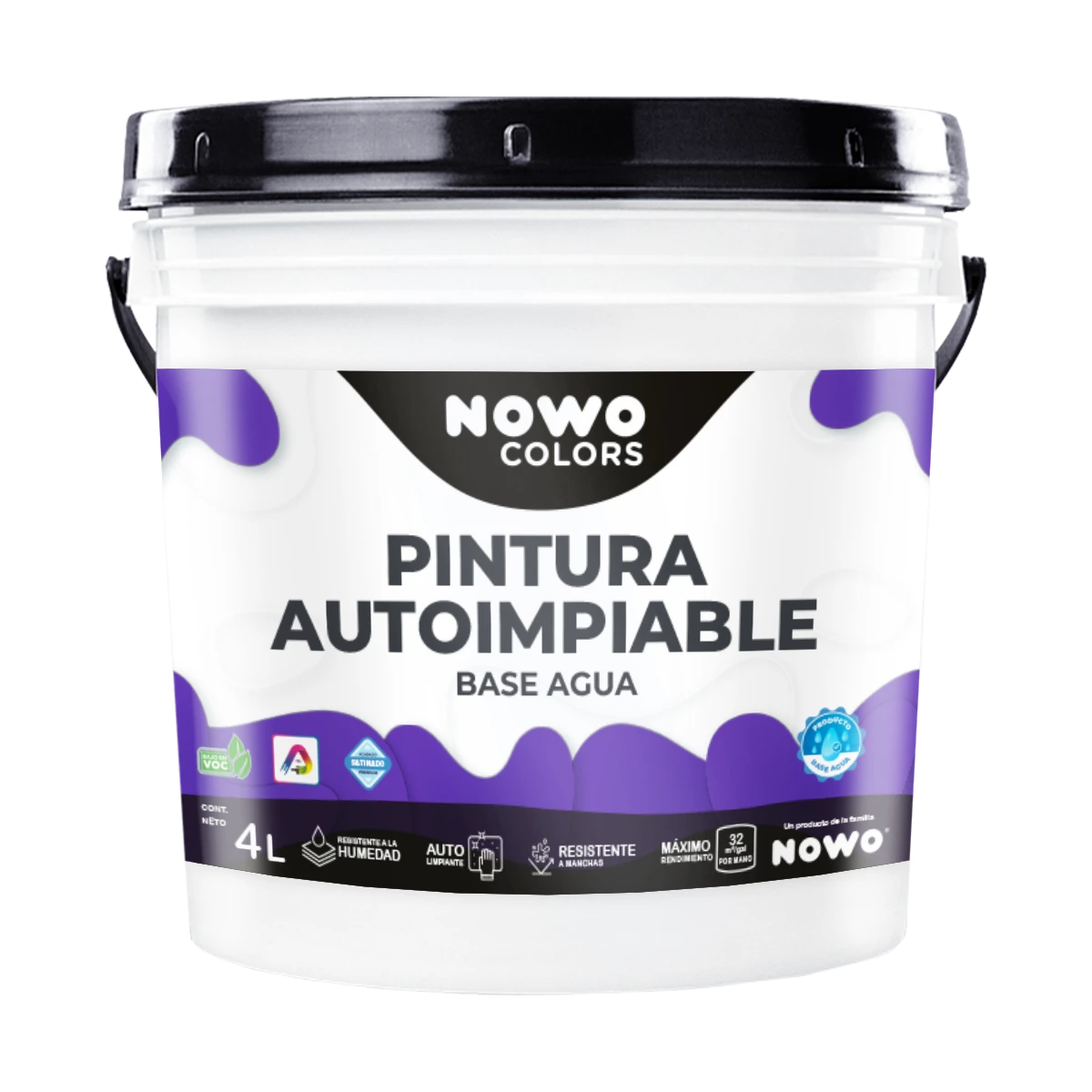 Pintura Autolimpiable Base Agua – Nowo Colors – 4L