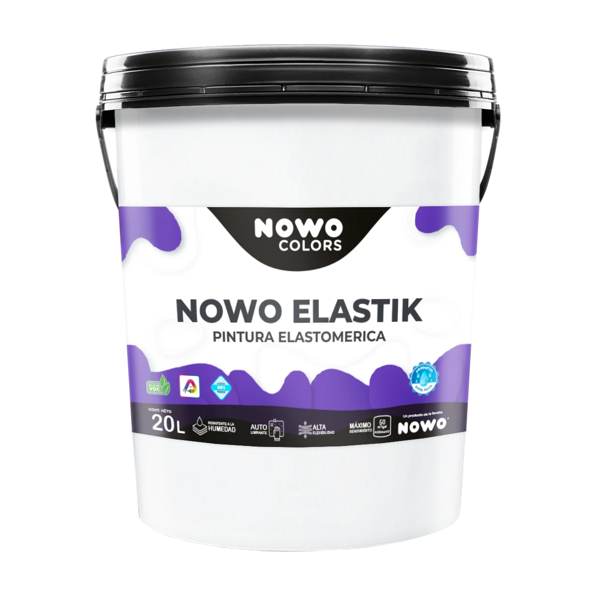 Pintura Elastomérica 100% Acrílica Base Agua Nowo Elastik – Nowo Colors – 20L