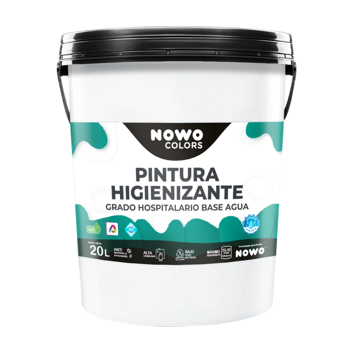 Pintura Higienizante Grado Hospitalario Base Agua – Nowo Colors – 20L