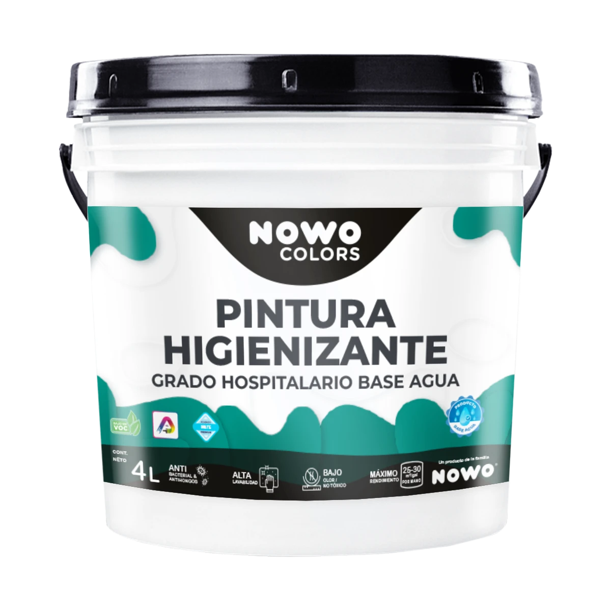 Pintura Higienizante Grado Hospitalario Base Agua – Nowo Colors – 4L