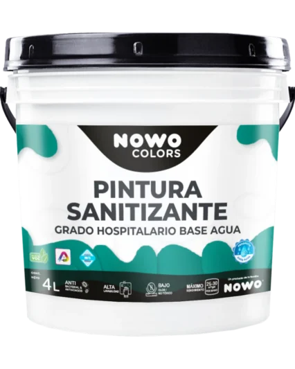 Pintura Sanitizante Grado Hospitalario Base Agua – Nowo Colors – 4L
